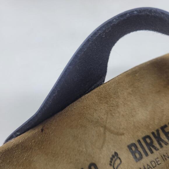 Birkenstock Gizeh Sandals EU40 US9 Gray Metallic Thong Comfort Cozy Slip On - Picture 10 of 11